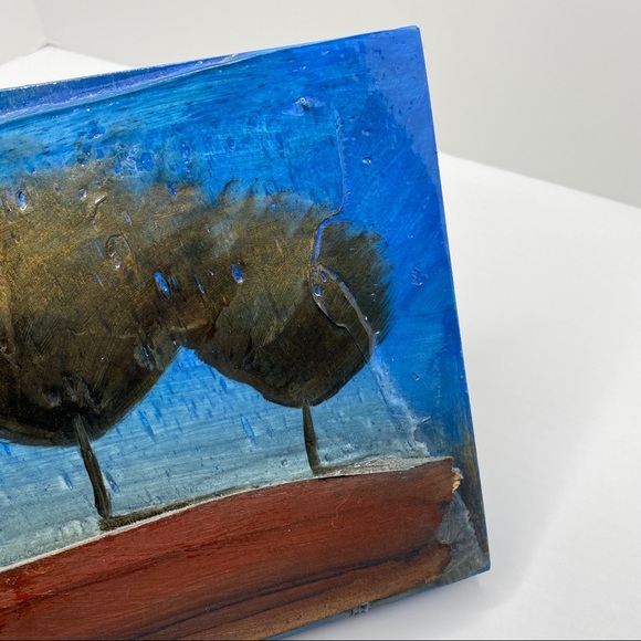 SHANE TOWNLEY Wooden Canvas Tree Painting - Picture 5 of 8